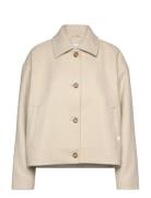 Calvin Klein Jeans Short Wool Blend Jacket Beige