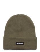 New Balance Linear Knit Cuffed Beanie Khaki Green