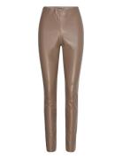 Veganibbchrista Leggins Bottoms Trousers Leather Leggings-Byxor Brown ...