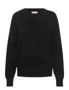 Crdela Knit Pullover Tops Knitwear Jumpers Black Cream