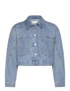 Pocketed Denim Jacket Jeansjacka Denimjacka Blue Mango