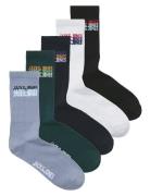 Jaccyber Tennis Socks 5 Pack Jnr Sockor Strumpor Multi/patterned Jack ...