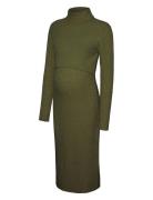 Mlsuniva June L/S Knit Midi Dress 2F Knälång Klänning Khaki Green Mama...