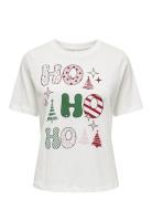 ONLY Onlrosie Life S/S Top Box Xmas Jrs Multi/patterned