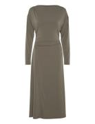 Samira Jersey Dress Knälång Klänning Khaki Green French Connection