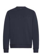 Hs Embossed Crew Tops Sweat-shirts & Hoodies Sweat-shirts Navy Hackett...