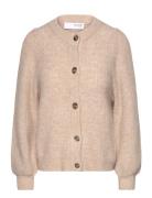 Selected Femme Slflulu Ls Structure Knit Cardigan Kräm