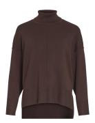 Vila Viostria Rollneck L/S Knit Top-Noos Brun