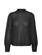 Vero Moda Vmbecca Ls High Neck Lace Top Jrs Noos Svart