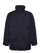 GANT Padded Flannel Field Jacket Marinblå