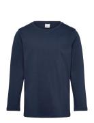 Top Ls Solid Tops T-shirts Long-sleeved T-shirts Navy Lindex