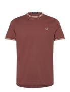 Fred Perry Twin Tipped T-Shirt Burgundy