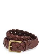 Braided Calfskin Belt Accessories Belts Braided Belt Brown Polo Ralph ...