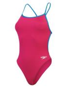 Speedo Womens Solid Vback Rosa