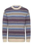 Knowledge Cotton Apparel Knitted Fair Isle Crew Neck - Rws Multi/patte...