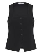 Mango Waistcoat With Wide Straps Svart