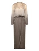 Flow Wrap Over Dress - Vera Maxiklänning Festklänning Cream Rabens Sal...