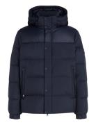 Mix Down Hooded Puffer Jacket Fodrad Jacka Navy Tommy Hilfiger