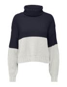 ONLY Onlbibba Ls Rollneck Cc Knt Marinblå