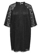 Carlosia 3/4 Lace Blk Dress Jrs Kort Klänning Black ONLY Carmakoma