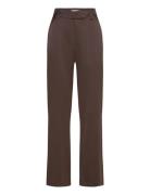 Ahlvar Gallery Ava Satin Silk Trousers Brun