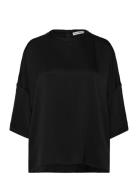 Ahlvar Gallery Thess Silk Tee Svart