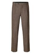 Selected Homme Slh196-Straight Alberto Wool Pant Brun