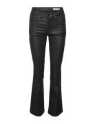 Vmflash Mr Flared Coated Pants Noos Bottoms Trousers Leather Leggings-...