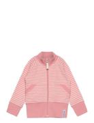 Geggamoja Zip Sweater Pink/Offwhite 06 74/80 Rosa