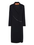 STINE GOYA Straight Long Sleeve Coat, 2273 Cre Svart