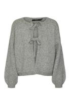 Vero Moda Vmbow Ls O-Neck Tie Cardigan Ga Grå