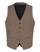 Lindbergh Mens Waistcoat For Suit Brun