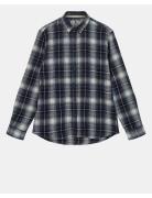 Anerkjendt Akleif Flannel Check Shirt Marinblå