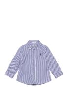 Ralph Lauren Baby Striped Cotton Poplin Shirt Blå