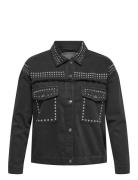 ONLY Carmakoma Carmarilla L/S Stud Jacket Pnt Svart