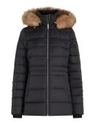 Tommy Hilfiger Tyra Down Jacket With Fur Svart