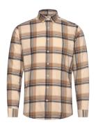 Lindbergh Checked Brushed Shirt L/S Beige