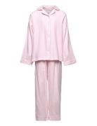 Striped Long Pyjamas Pyjamas Set Pink Mango