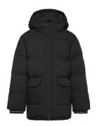 Monotype Ribstop Puffer Jacket Fodrad Jacka Black Tommy Hilfiger