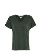 MSCH Copenhagen Mschfenya Modal V Neck Tee Grön