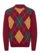 GANT Argyle C-Neck Burgundy