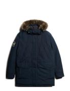 Everest Faux Fur Parka Jacket Parka Jacka Navy Superdry