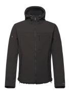 Hooded Soft Shell Trekker Jkt Tunn Jacka Black Superdry