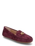 Barnsbury Suede Loafer Loafers Låga Skor Burgundy Lauren Ralph Lauren