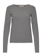 T-Shirt Long Sleeve Tops T-shirts & Tops Long-sleeved Grey Sofie Schno...