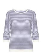 Tom Tailor Striped Jacquard Sweatshirt Blå