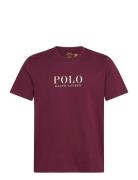 Polo Ralph Lauren Underwear Logo Cotton Jersey Sleep Shirt Burgundy