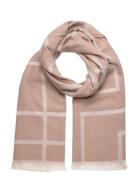 Gina Tricot Big Jaquard Soft Scarf Beige