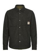 Fat Moose Ace Boucle Overshirt Khaki Green