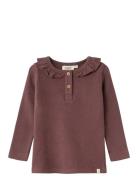 Lil'Atelier Nmfthoro Hou Ls Slim Top Lil Burgundy